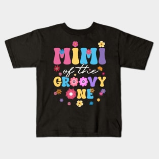 Retro Mimi of the Groovy One Matching Family Birthday Party Kids T-Shirt